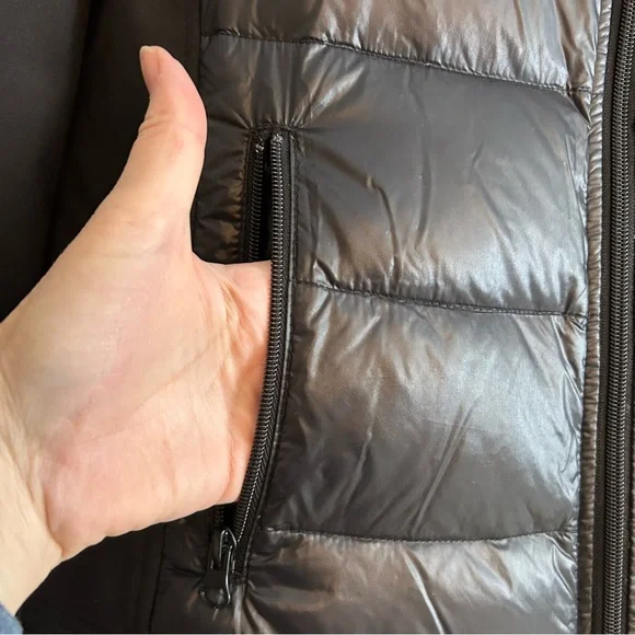 Halifax Traders Women's Black Down Putter Coat with nylon sleeves size Large - Picture 2 of 9